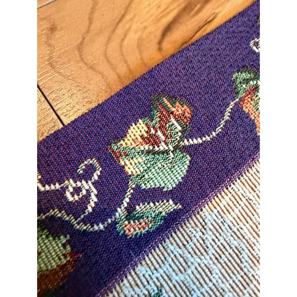 Vintage Grape Vineyard Tapestry Table Runner Tuscan French Country Decor
